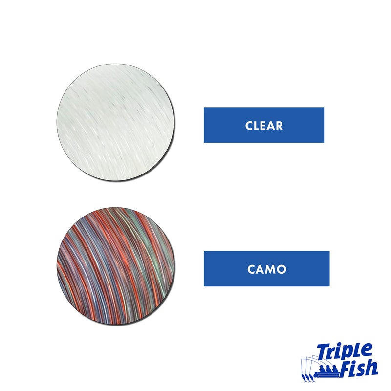 Triple Fish Monofilament Leader, 20 lb / 9.1 kg Test, .018 in / 0.45 mm Dia, Camo, 50 yd / 46 m - Image 5